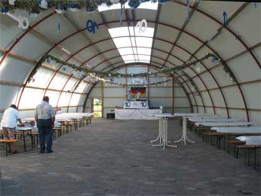 Unsere Halle wurde festlich geschmückt